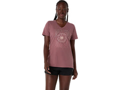 WOMEN'S SUNFLOWER SLOGAN V-NECK