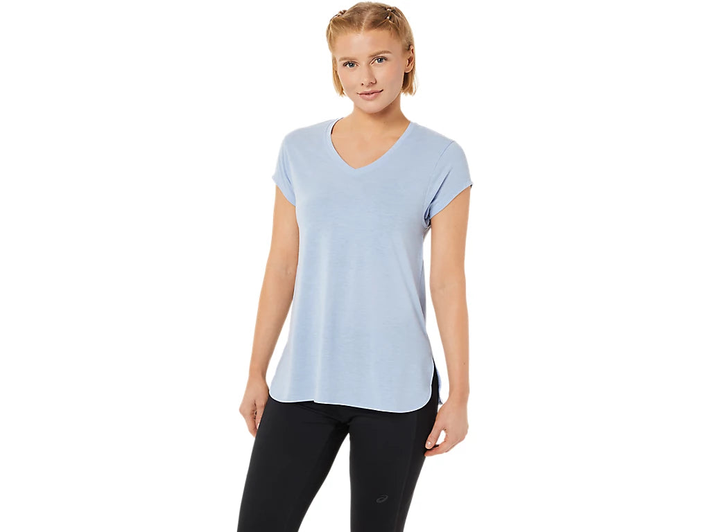 WOMEN'S HEATHER VNECK TOP