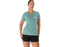 WOMEN'S ASICS NATURE V-NECK SHORT SLEEVE TEE